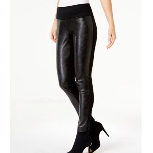 INC International Concepts Pants - INC Faux Leather Skinny Pants